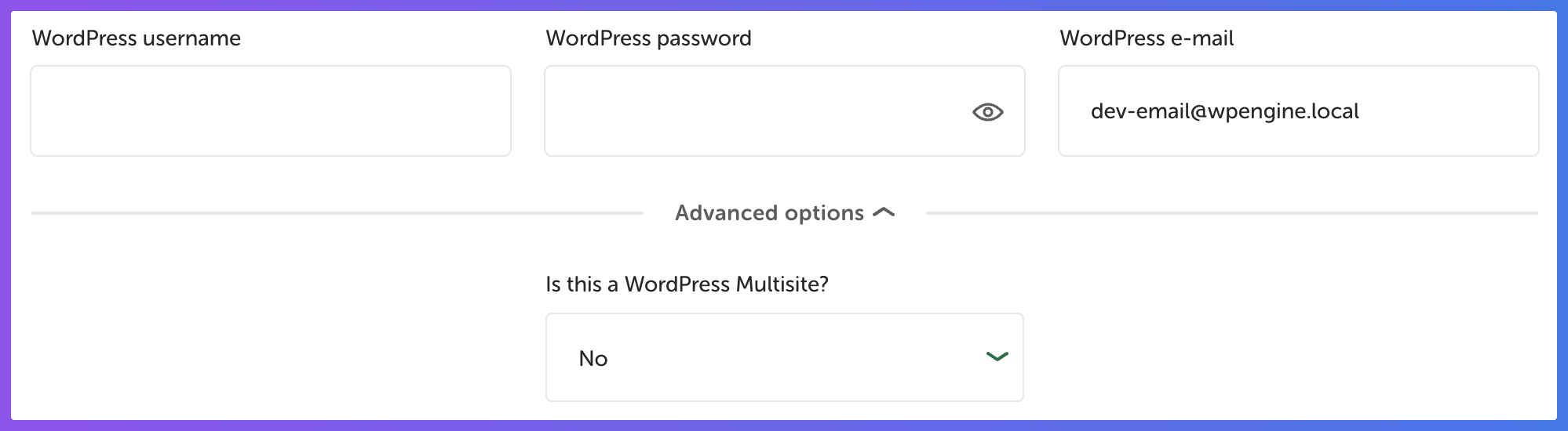 LocalWp - Set up Wordpress
